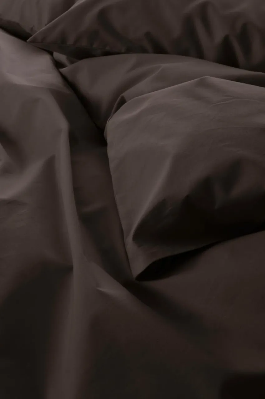Påslakanset|Jotex ZACK PERCALE Påslakanset Enkelsäng - Ekologisk Choklad