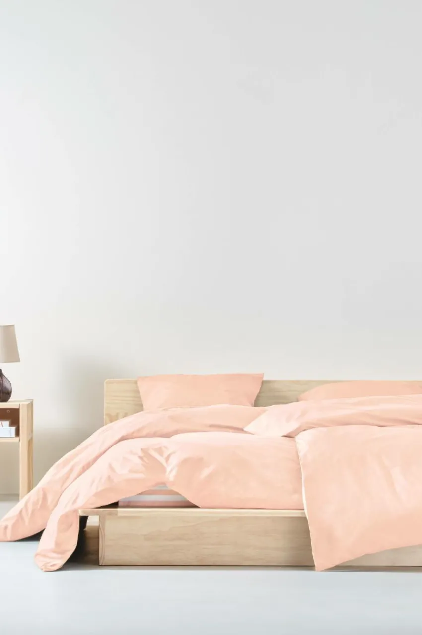 Påslakanset|Jotex ZACK PERCALE Påslakanset Enkelsäng - Ekologisk Blek persika