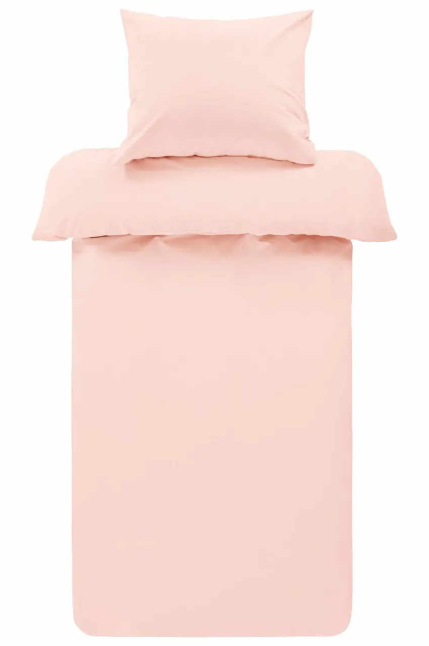 Påslakanset|Jotex ZACK PERCALE Påslakanset Enkelsäng - Ekologisk Blek persika