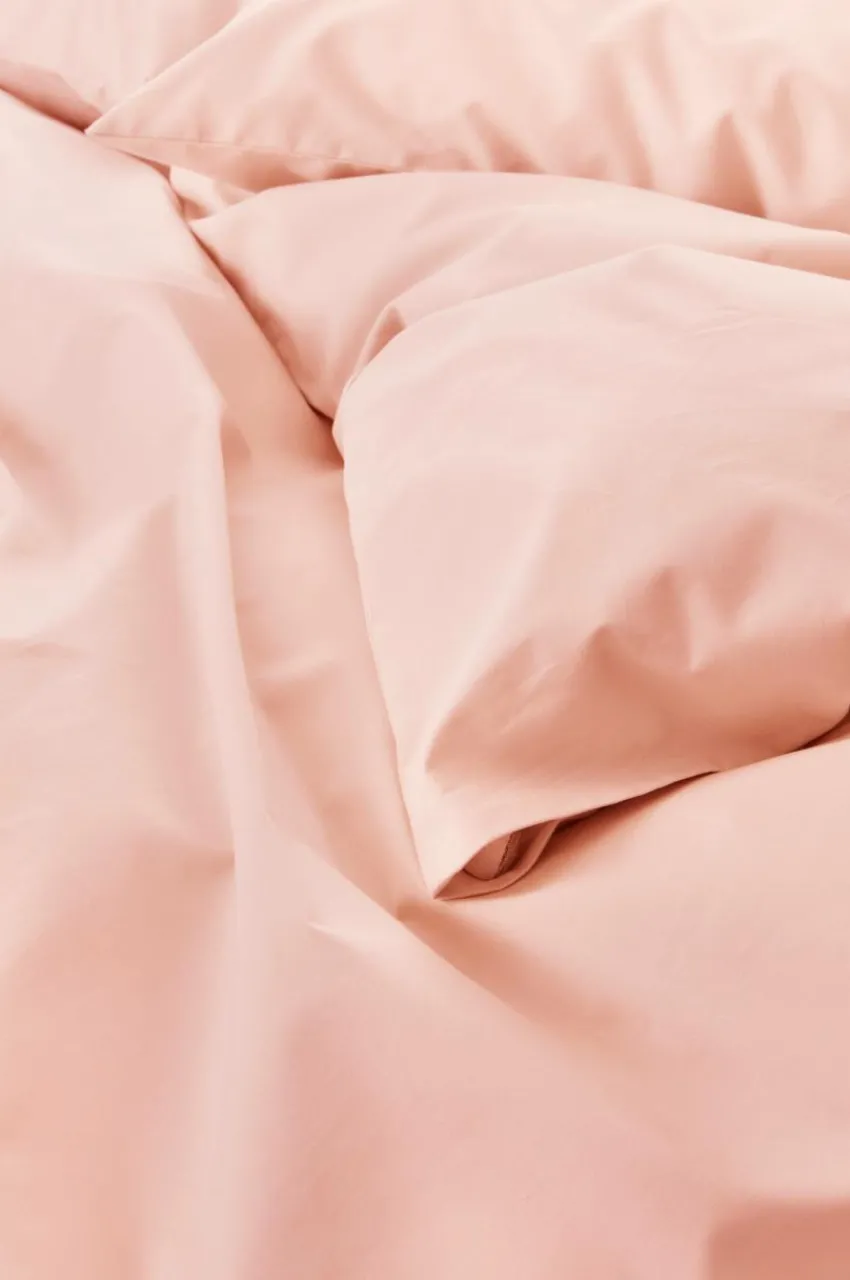 Påslakanset|Jotex ZACK PERCALE Påslakanset Enkelsäng - Ekologisk Blek persika