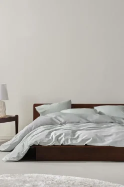 Påslakanset|Jotex ZACK SATIN Påslakanset Enkelsäng - Ekologisk Grå