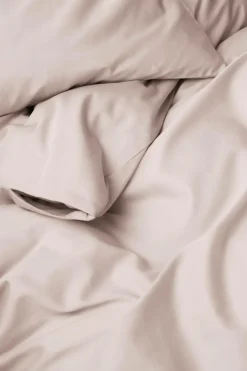 Påslakanset|Jotex ZACK SATIN Påslakanset Enkelsäng - Ekologisk Blekrosa