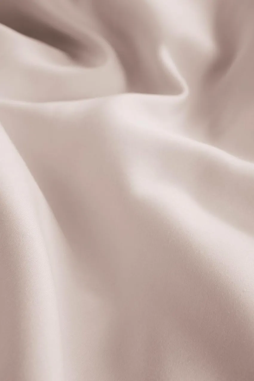 Påslakanset|Jotex ZACK SATIN Påslakanset Enkelsäng - Ekologisk Blekrosa