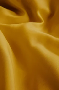 Påslakanset|Jotex ZACK SATIN Påslakanset Enkelsäng - Ekologisk Guldockra