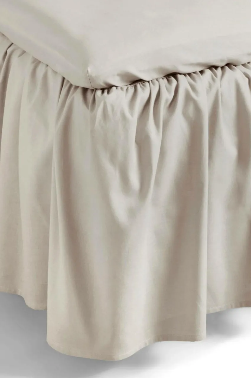 Sängkappor|Jotex ZACK Volangsängkappa 45 Cm - Ekologisk Beige