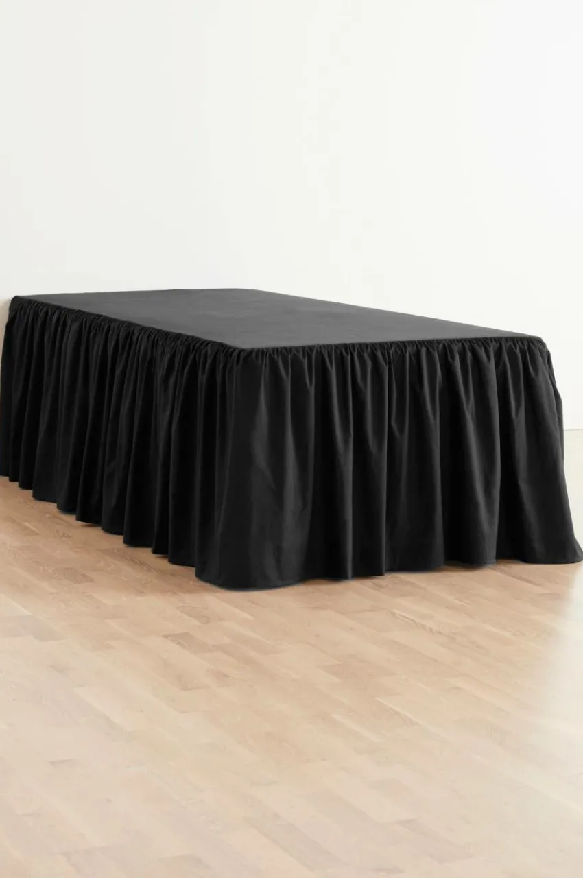 Sängkappor|Jotex ZACK Volangsängkappa 60 Cm - Ekologisk Gråsvart
