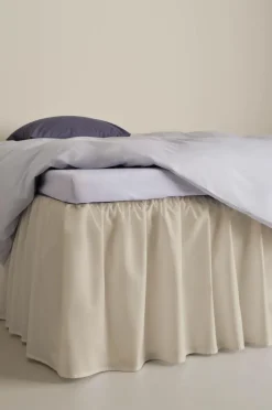 Sängkappor|Jotex ZACK Volangsängkappa 60 Cm - Ekologisk Beige