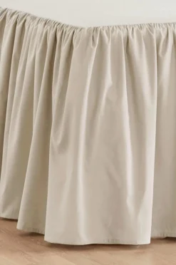 Sängkappor|Jotex ZACK Volangsängkappa 60 Cm - Ekologisk Beige
