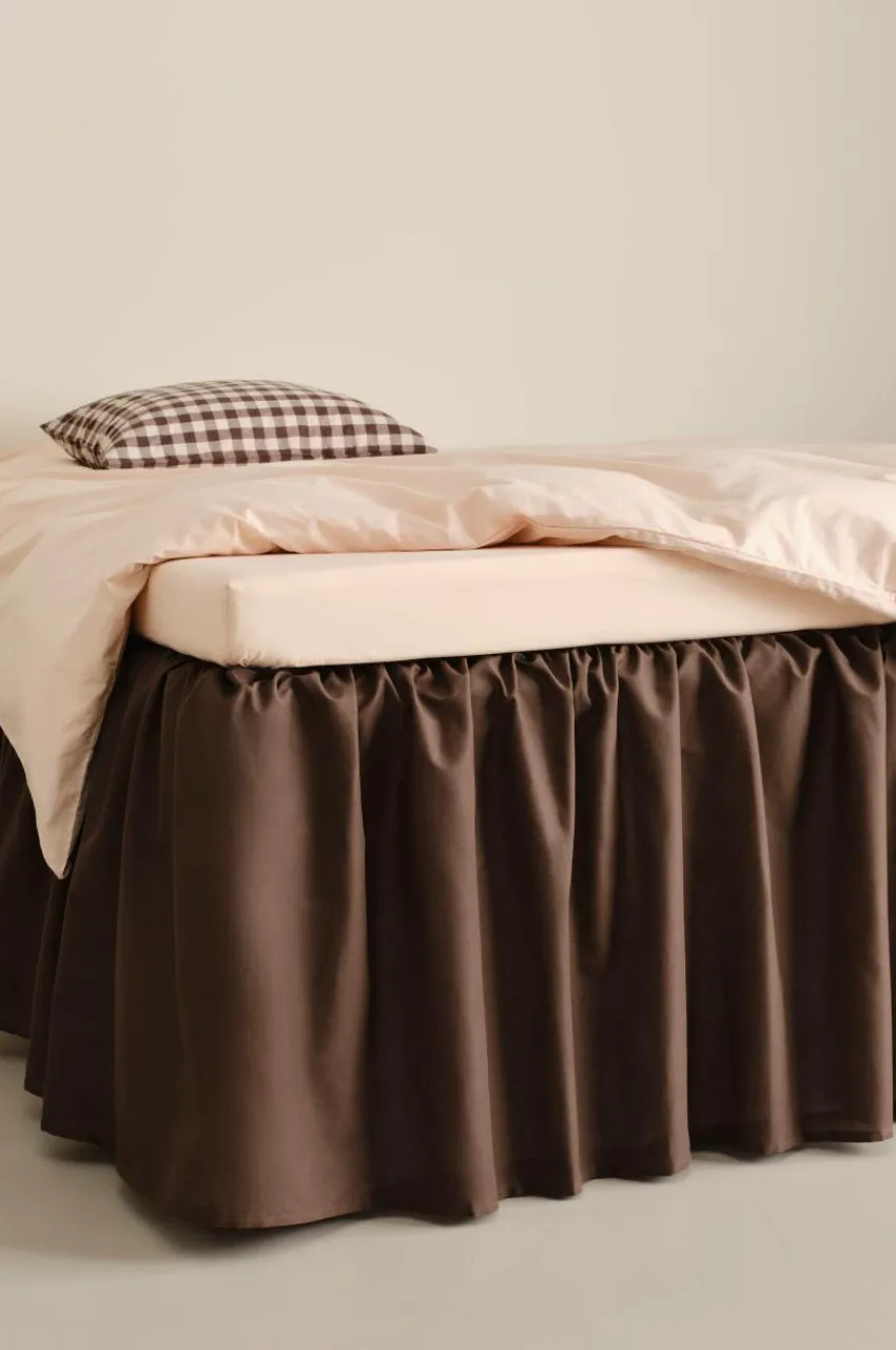 Sängkappor|Jotex ZACK Volangsängkappa 60 Cm - Ekologisk Kaffe