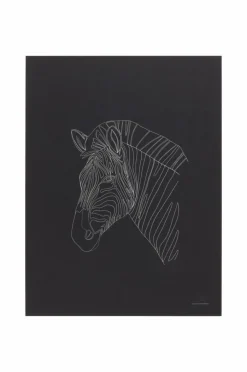Posters & Tavlor|Barndekoration|Jotex ZEBRA PORTRAIT Poster 30x40 Cm Mörkgrå