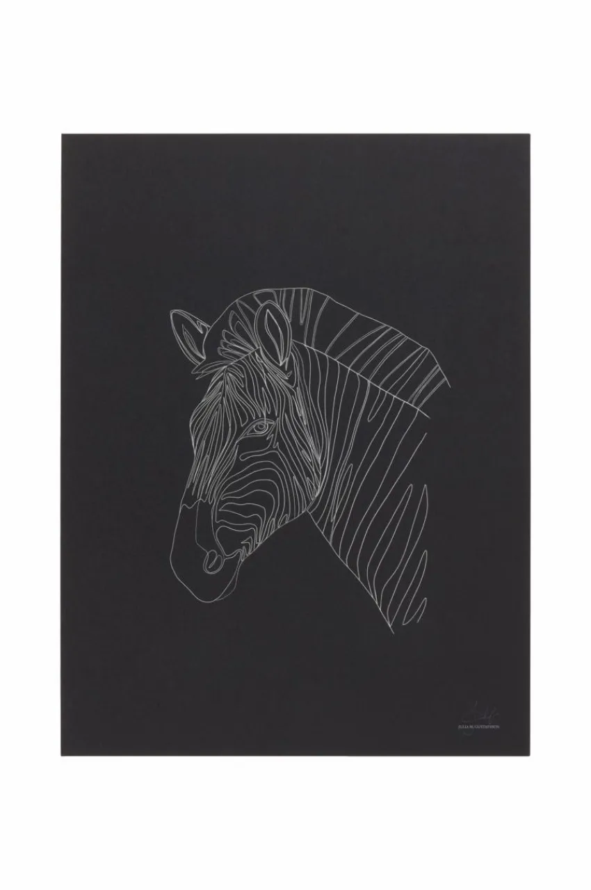 Posters & Tavlor|Barndekoration|Jotex ZEBRA PORTRAIT Poster 30x40 Cm Mörkgrå
