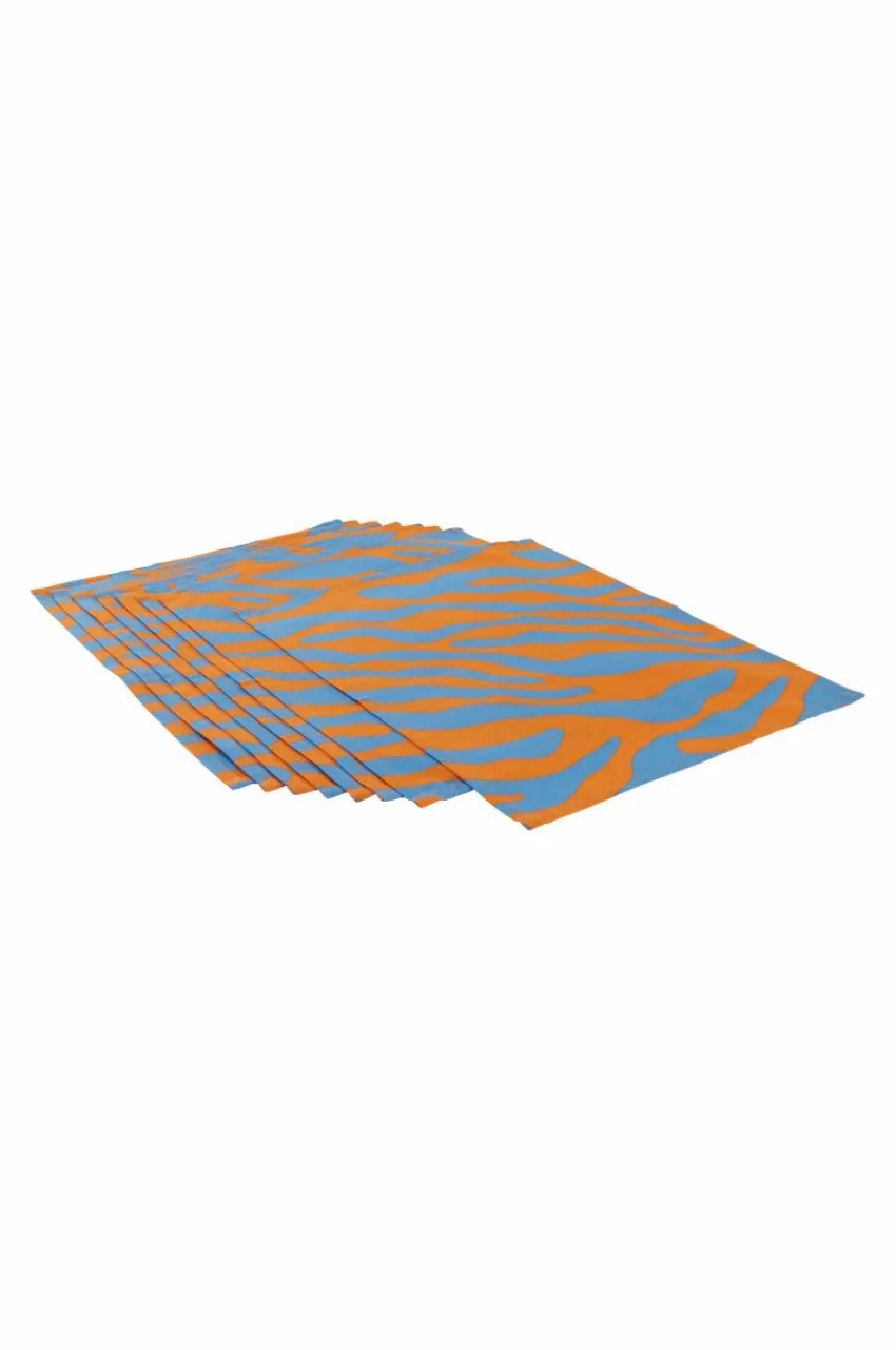 Bordstabletter|Jotex ZOE Bordstablett 8-pack Orange/blå