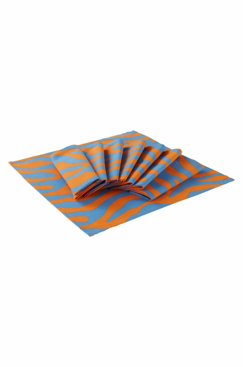 Servetter|Jotex ZOE Servett 8-pack Orange/blå