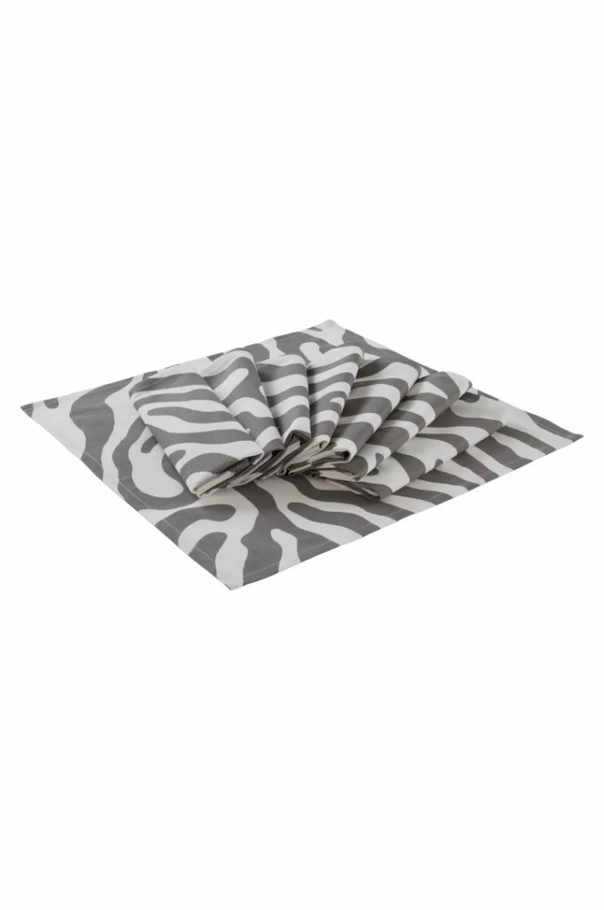 Servetter|Jotex ZOE Servett 8-pack Grå/vit