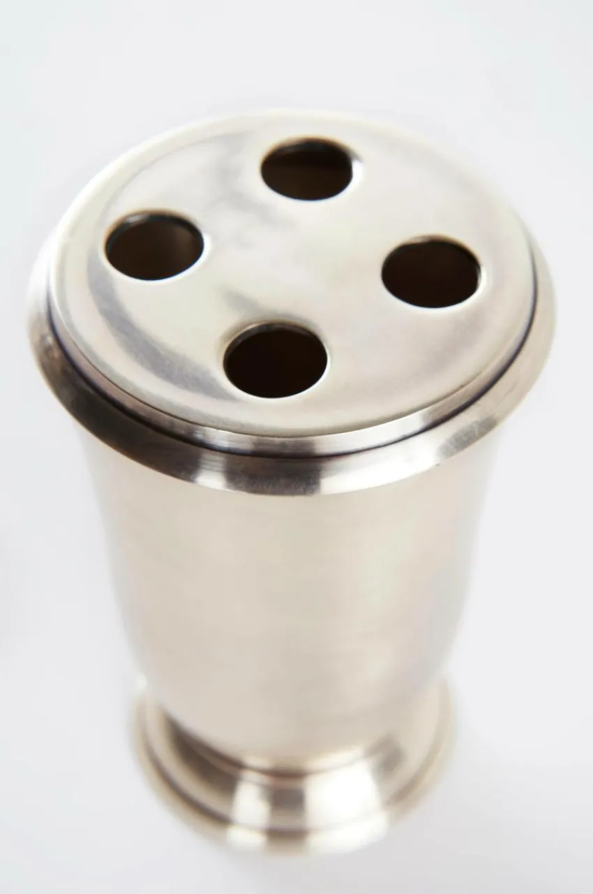 Badrumstillbehör|Jotex ZOE Tandborstmugg Antiksilver